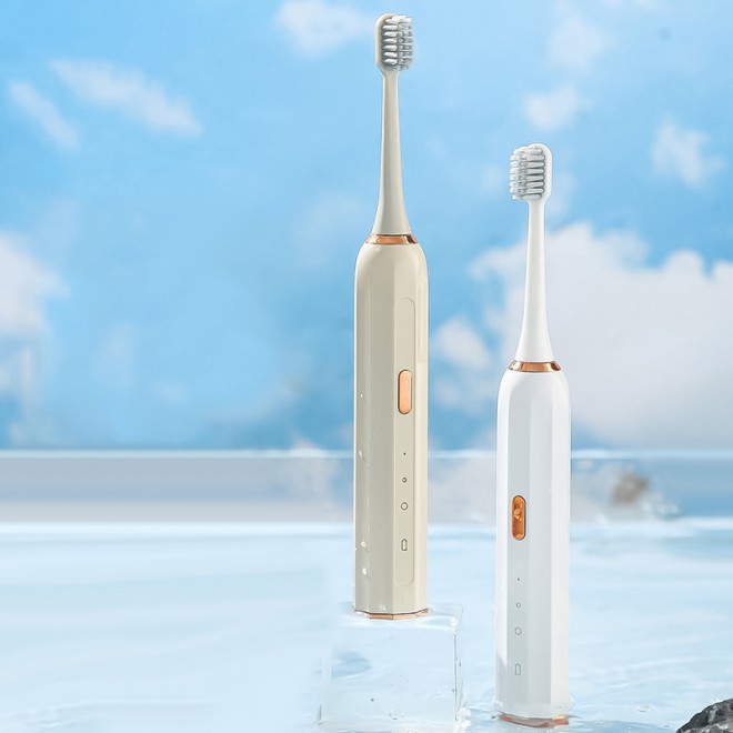 Waterproof soft bristle high frequency adult electric toothbrush