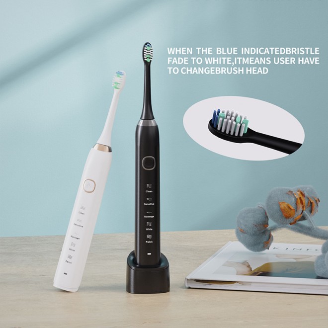 Rechargeable oral care sonic adult electric toothbrush