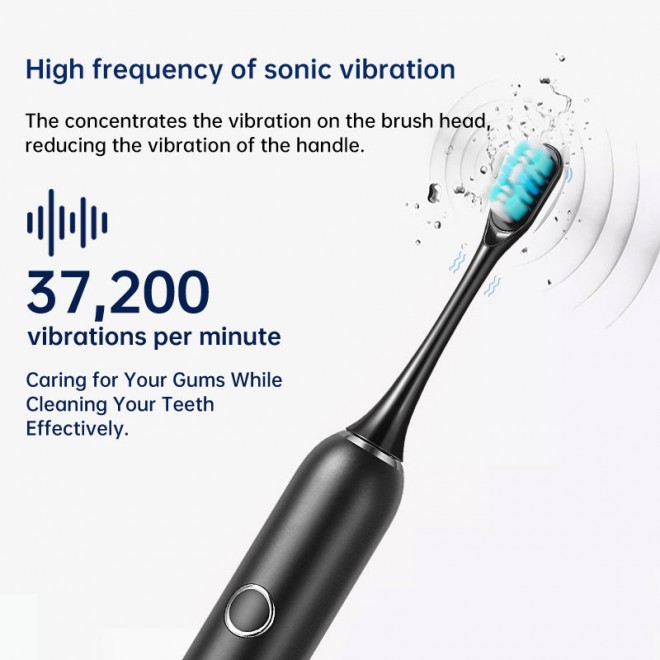 Multifunctional sonic vibration adult electric toothbrush