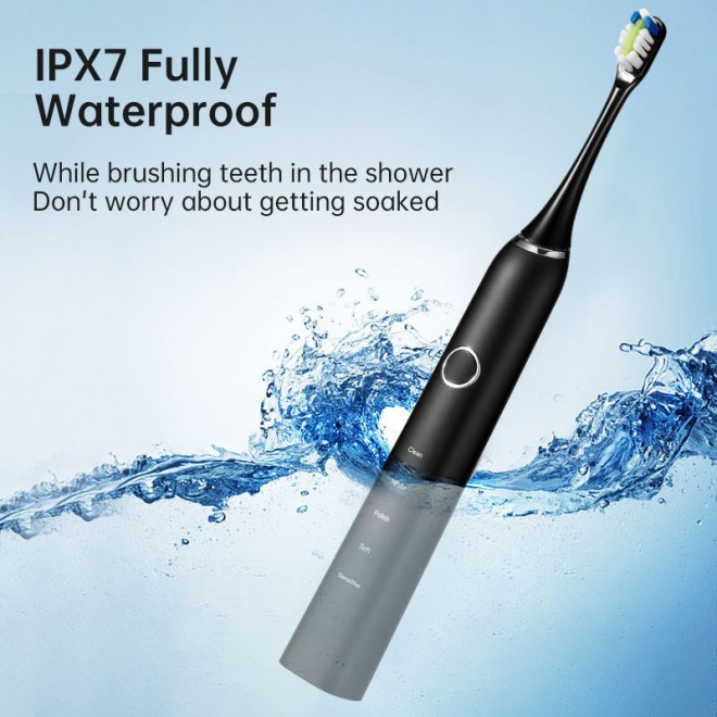 Waterproof sonic vibration adult electric toothbrush