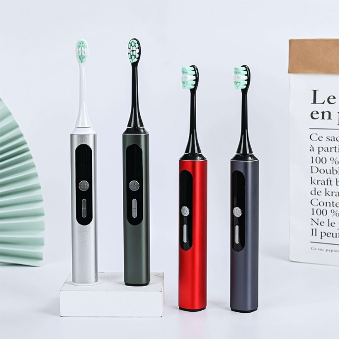 Portable waterproof soft-bristled adult electric toothbrush