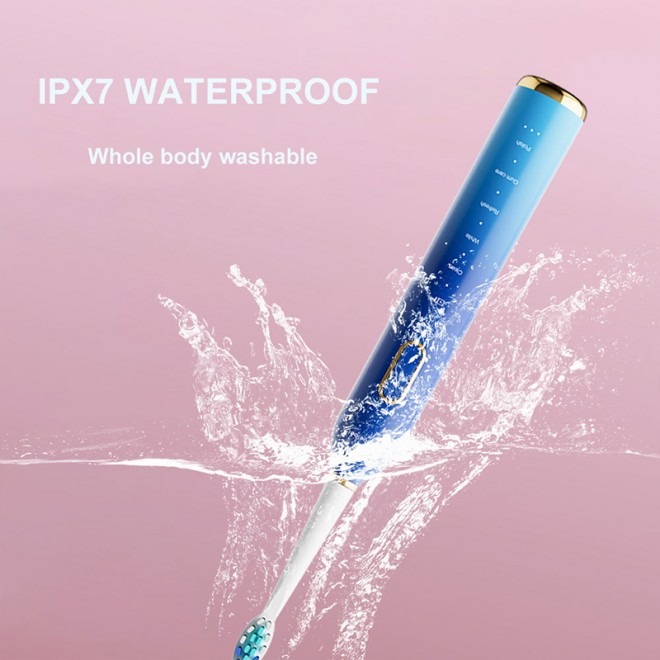 Gradient color ultrasonic adult electric toothbrush