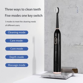 Soft bristle sonic waterproof adult electric toothbrush