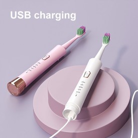 Soft bristle rechargeable sonic adult electric toothbrush