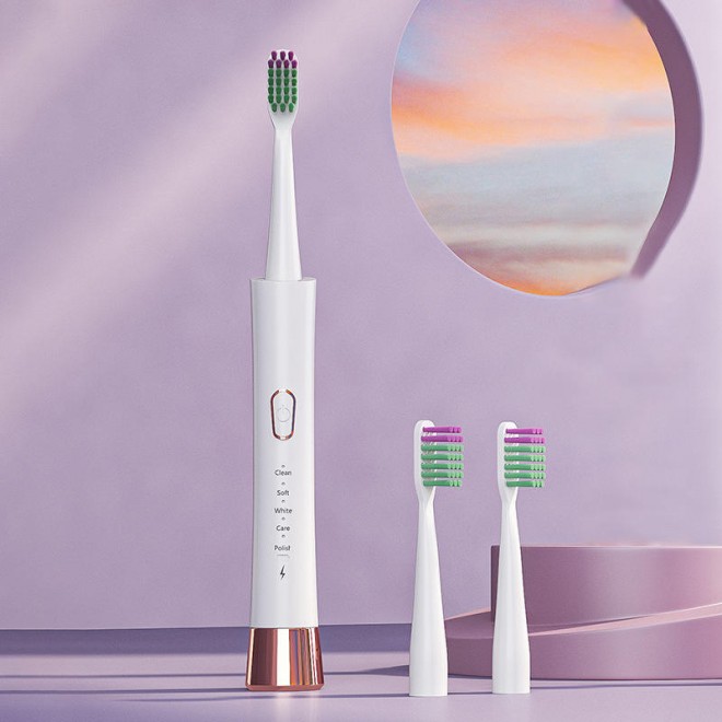 Soft bristle rechargeable sonic adult electric toothbrush