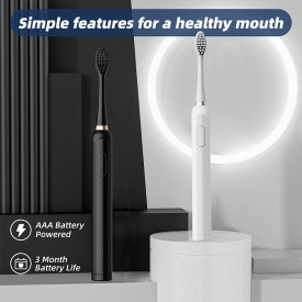 Round head soft bristle rotating adult electric toothbrush