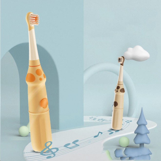 Sonic vibration mushroom pattern children's electric toothbrush