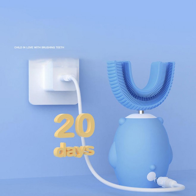 U-shaped automatic ultrasonic children's electric toothbrush