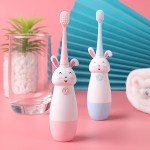 Rabbit-shaped soft-bristled electric toothbrush for children