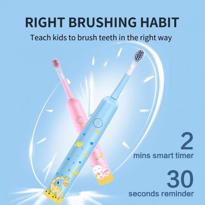 Smart cartoon soft-bristled children's electric toothbrush