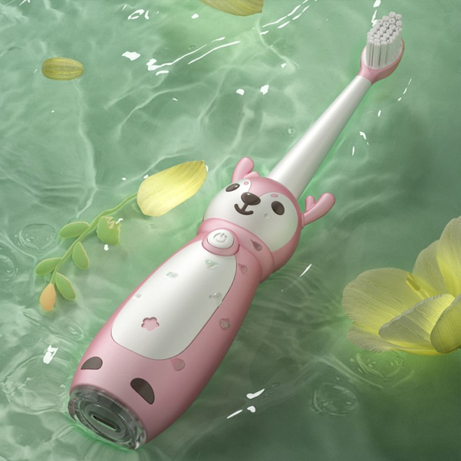 Waterproof soft cleaning children's electric toothbrush