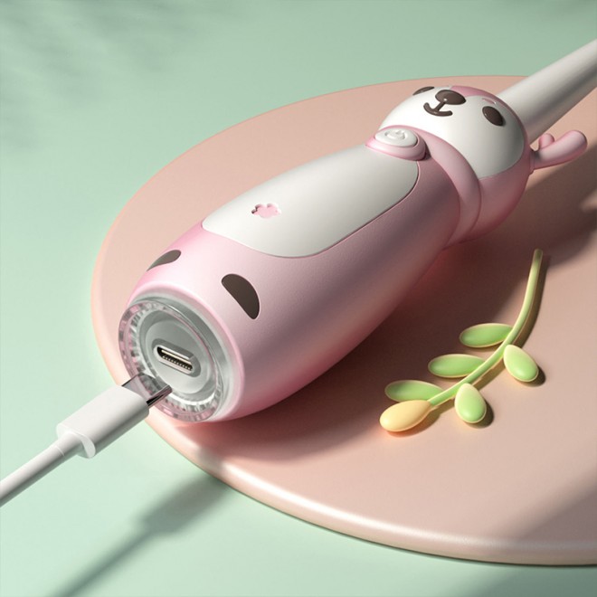 Waterproof soft cleaning children's electric toothbrush