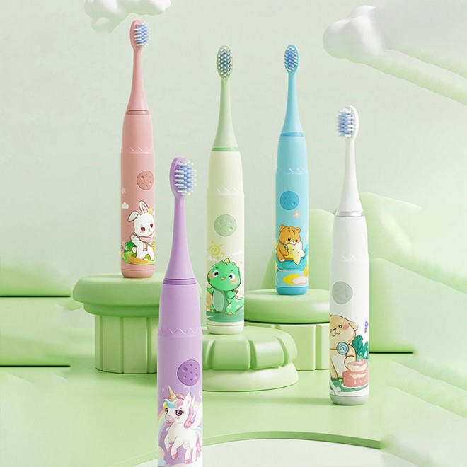 Smart waterproof rechargeable children's electric toothbrush