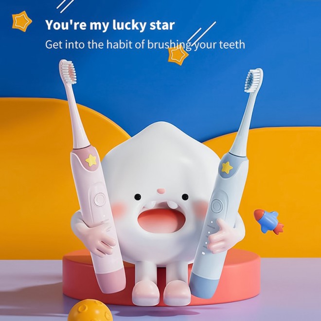 Ultrasonic pressure sensor children's electric toothbrush
