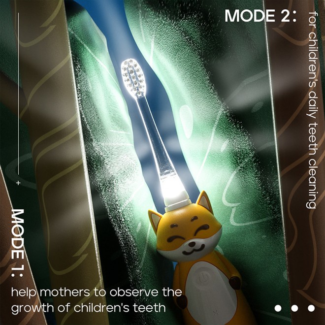 Battery sonic silicone children's electric toothbrush