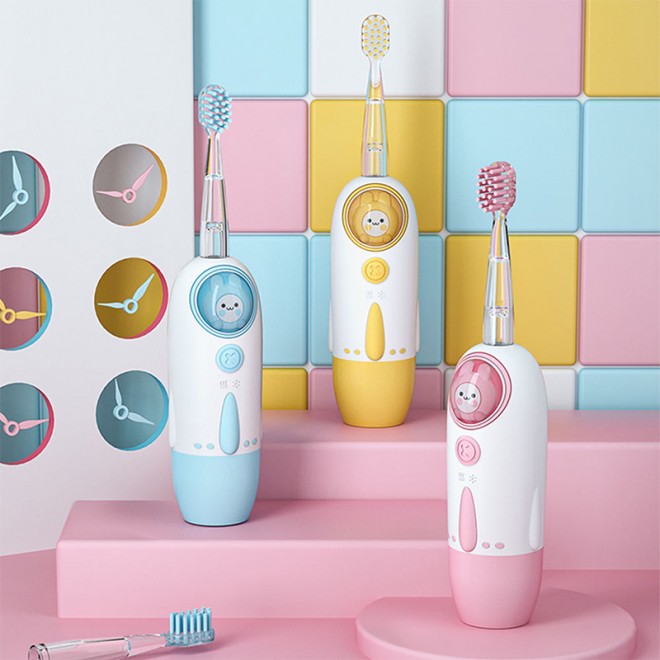 Sonic vibration LED light children's electric toothbrush