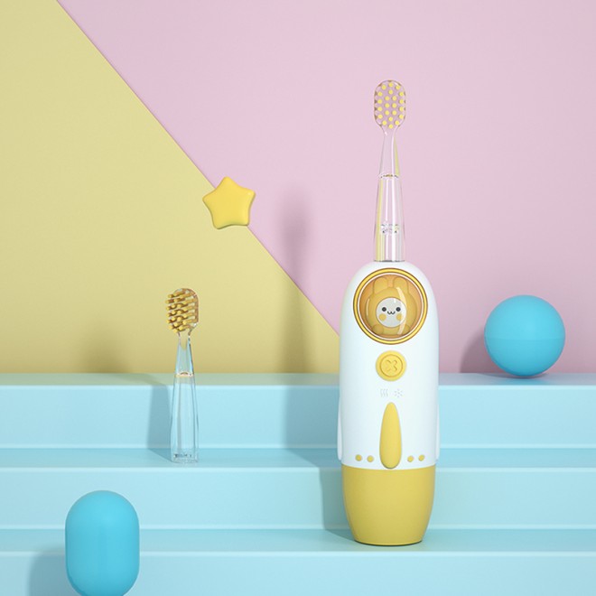 Sonic vibration LED light children's electric toothbrush