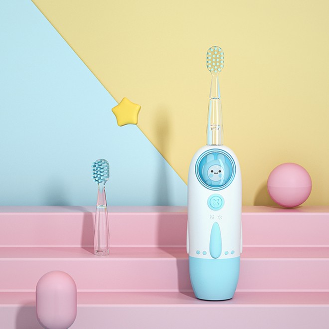 Sonic vibration LED light children's electric toothbrush