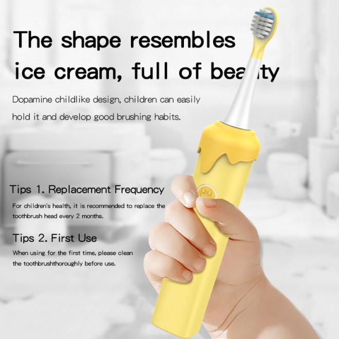 Portable smart sonic children's electric toothbrush
