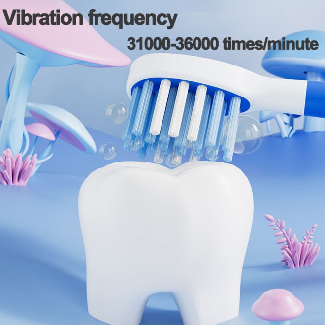 Ultrasonic waterproof smart children's electric toothbrush