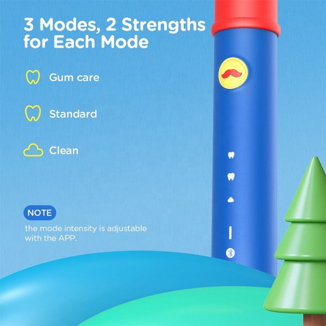 Portable rechargeable children's electric toothbrush