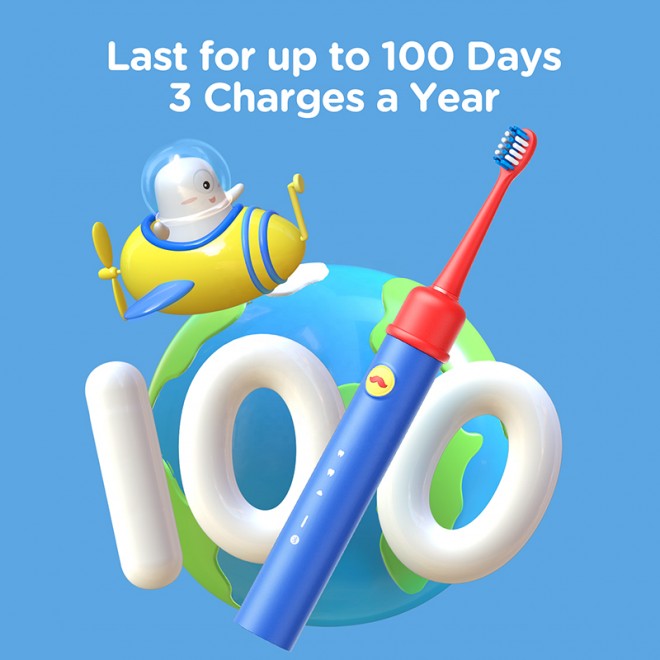 Portable rechargeable children's electric toothbrush