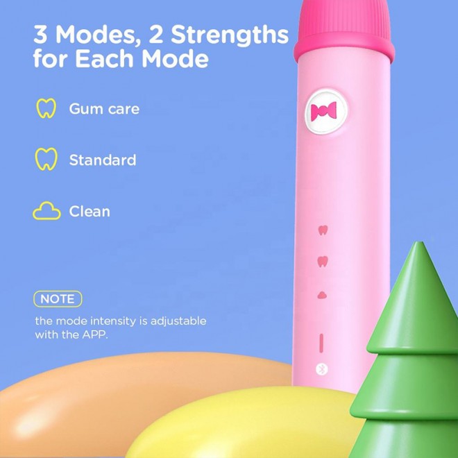 Portable soft-bristled electric toothbrush for children