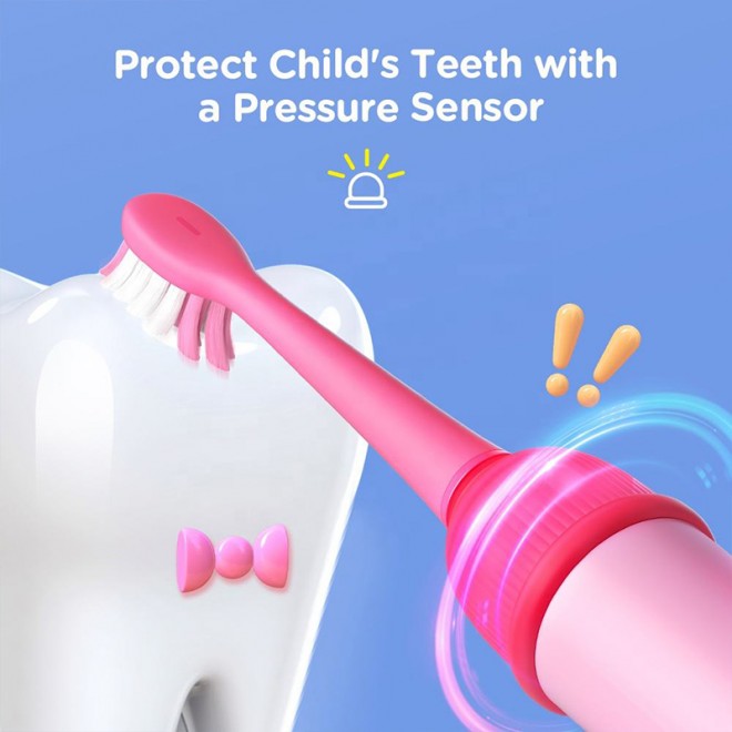 Portable soft-bristled electric toothbrush for children