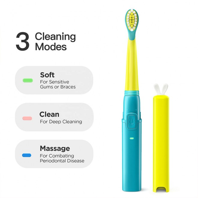 Soft bristle 3-mode children's electric toothbrush