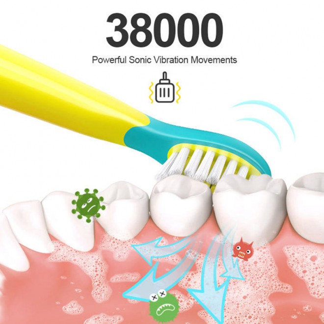 Soft bristle 3-mode children's electric toothbrush