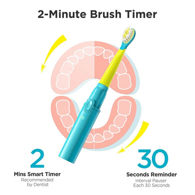 Soft bristle 3-mode children's electric toothbrush