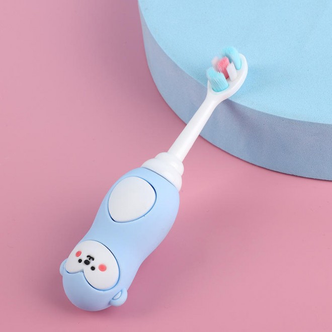 High-quality rubber handle soft bristle children's toothbrush