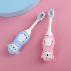 High-quality rubber handle soft bristle children's toothbrush
