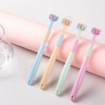 Creative three-sided soft bristle children's toothbrush