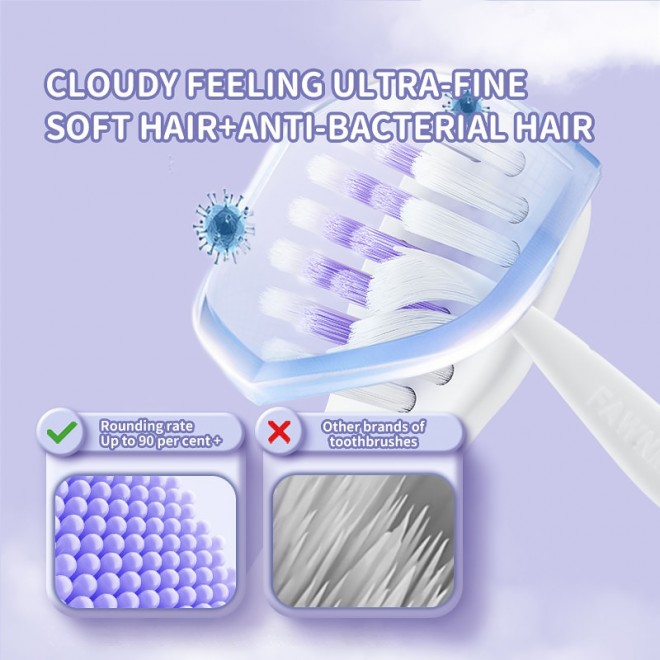 Soft bristle short handle children's toothbrush