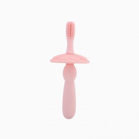 Anti-swallowing silicone children's toothbrush