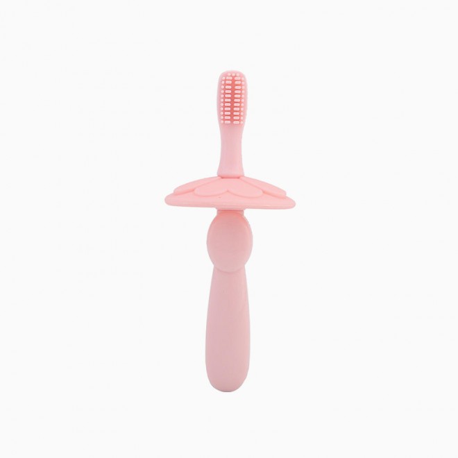 Anti-swallowing silicone children's toothbrush