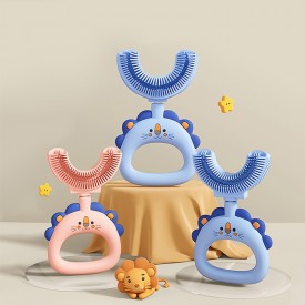 U-shaped silicone cartoon children's toothbrush