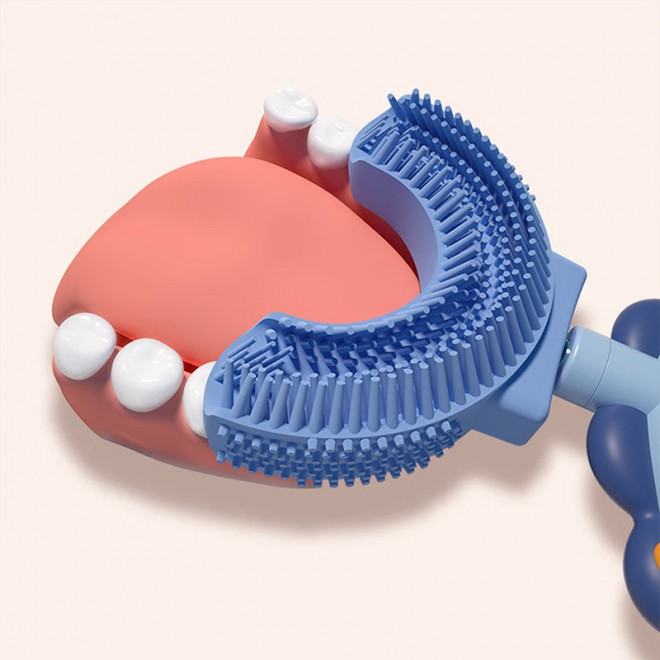 U-shaped silicone cartoon children's toothbrush
