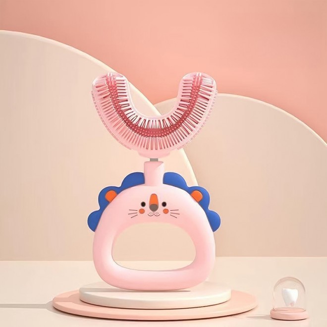 U-shaped silicone cartoon children's toothbrush