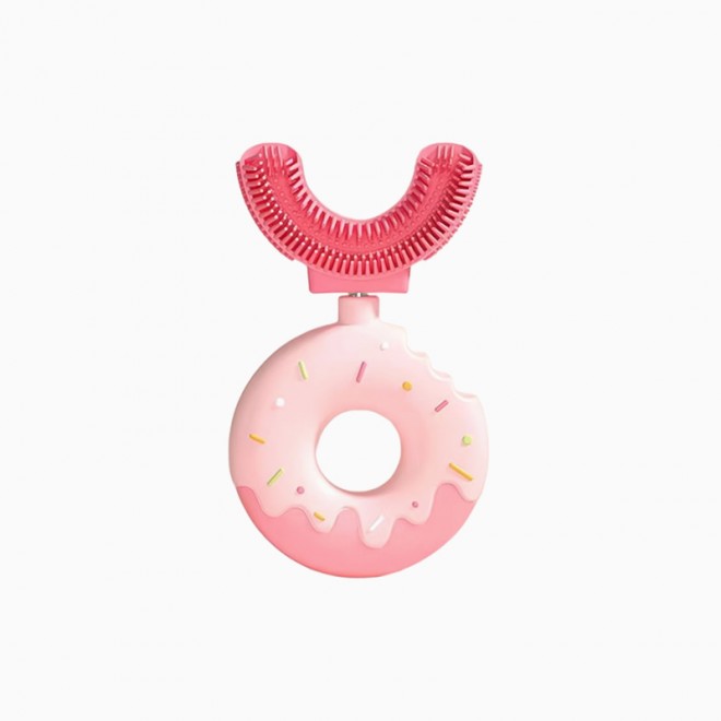 U-shaped silicone donut children's toothbrush