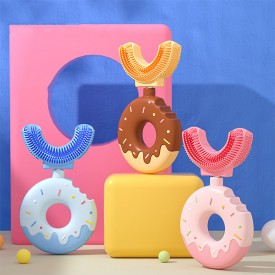 U-shaped silicone donut children's toothbrush