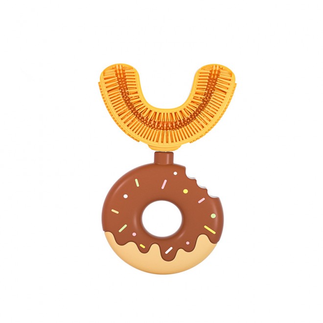 U-shaped silicone donut children's toothbrush