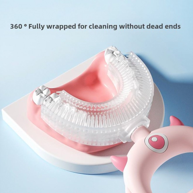 Gripable cartoon monster handle children's toothbrush