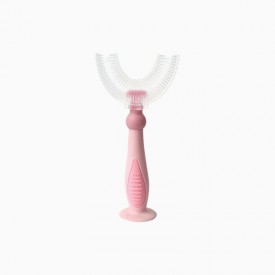 U-shaped silicone cleaning toothbrush for children