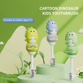 Cartoon soft bristle non-slip children's toothbrush