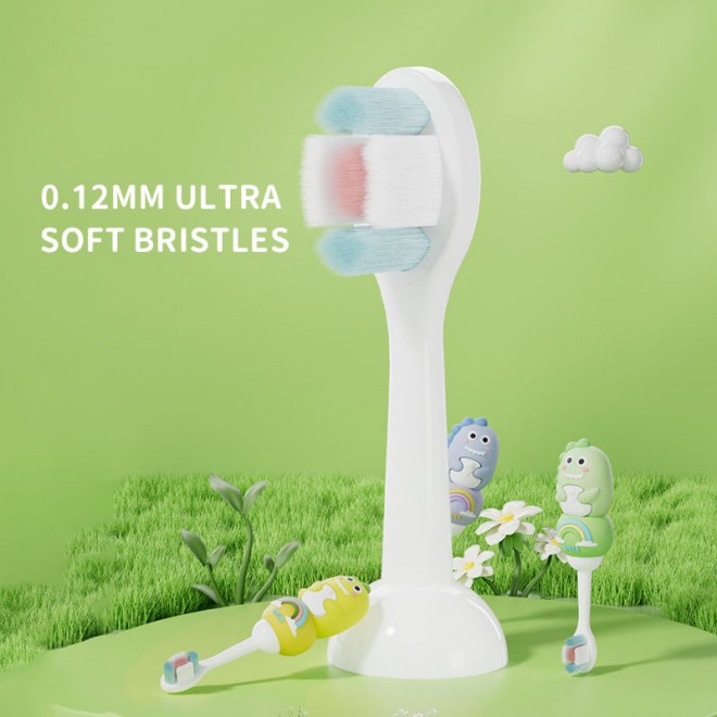 Cartoon soft bristle non-slip children's toothbrush