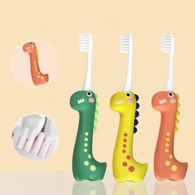 Cartoon dinosaur soft bristle children's toothbrush