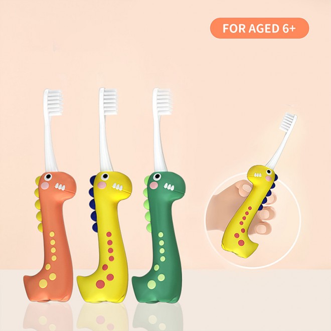 Cartoon dinosaur soft bristle children's toothbrush