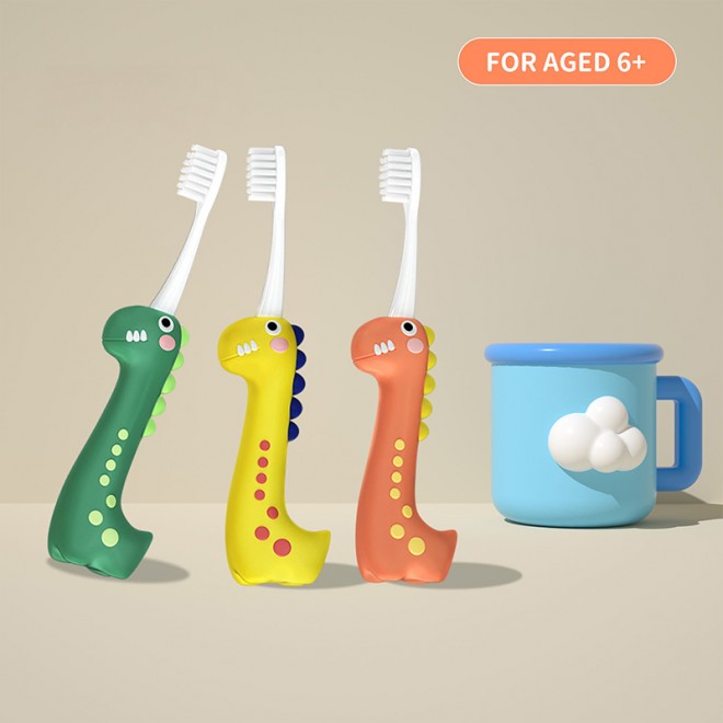 Cartoon dinosaur soft bristle children's toothbrush